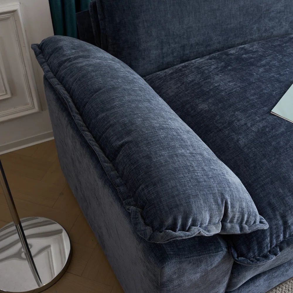 Bộ ghế sofa băng nỉ 1m9 BT239 Santie màu xanh đậm
