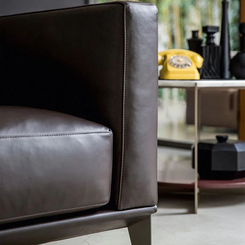 Bộ ghế sofa phòng khách KT63 Monda da Pu màu nâu cafe