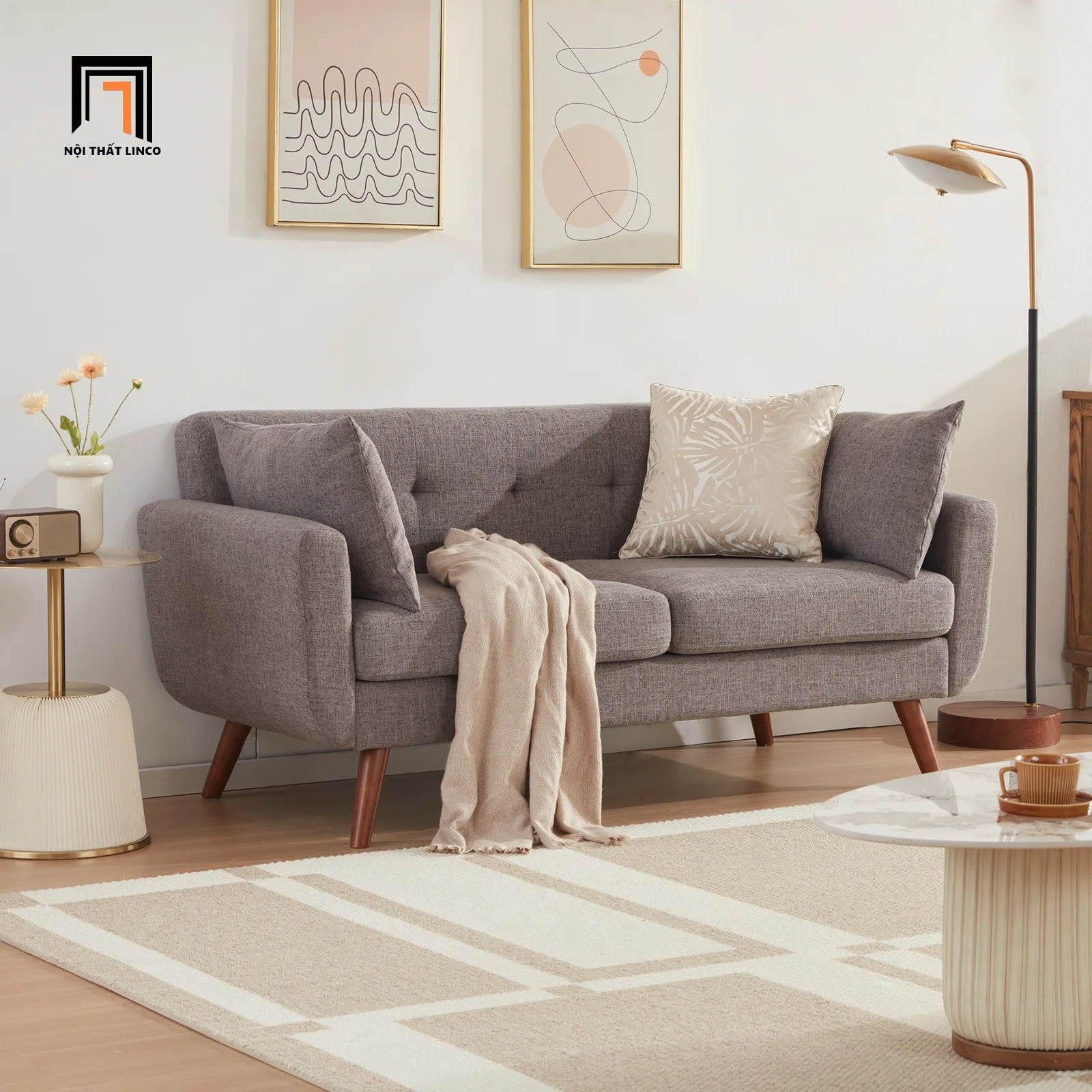 Ghế sofa băng xinh xắn BT206 Corrigan dài 1m8 nhỏ giá rẻ
