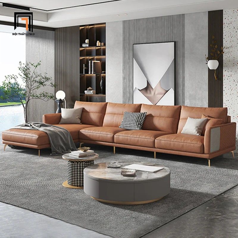 Bộ ghế sofa góc gia đình lớn GT219 Harondo 3m x 1m6 sang trọng