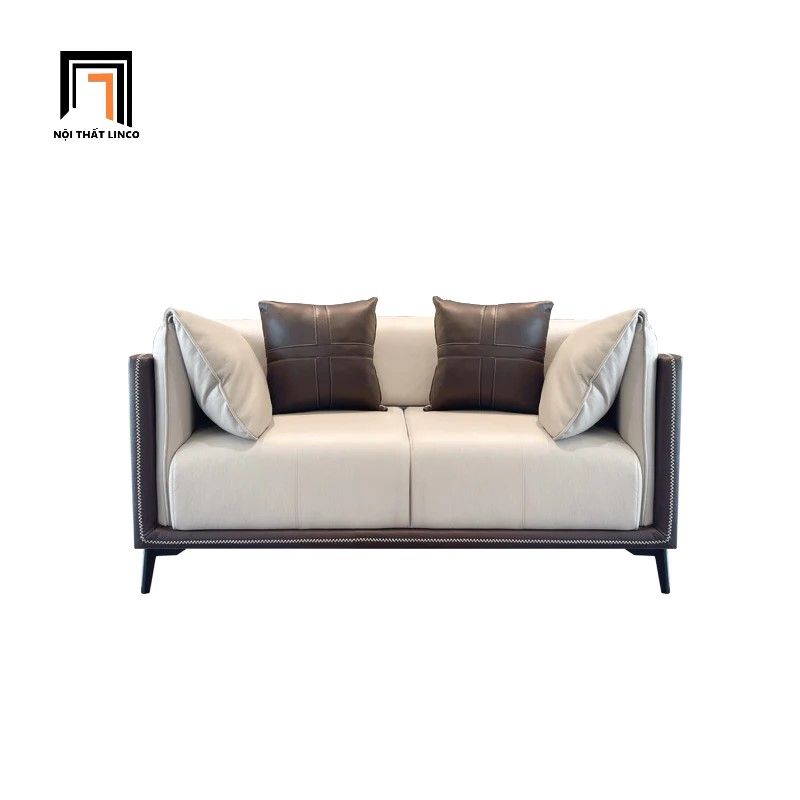 Ghế sofa băng dài 2m4 hiện đại BT301 Morelia phối màu da giả