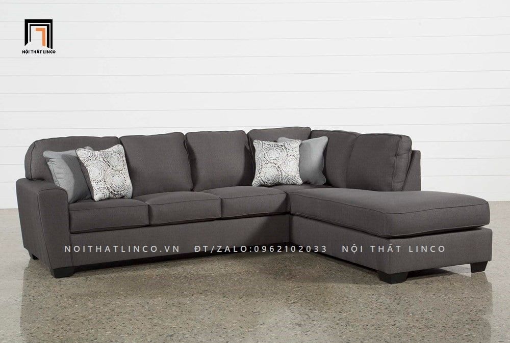 Bộ ghế sofa góc L GT42 Mcdade 2m8 x 1m6 phong cách Âu Mỹ
