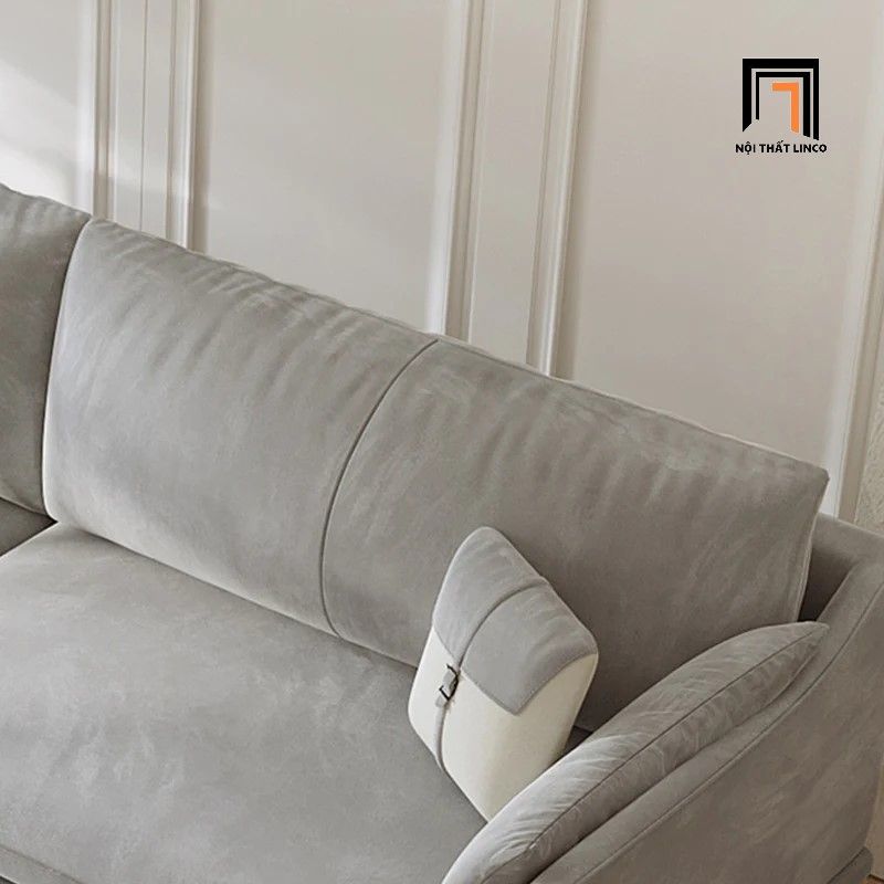 Bộ ghế sofa phòng khách gia đình KT89 Riverton vải nỉ xám