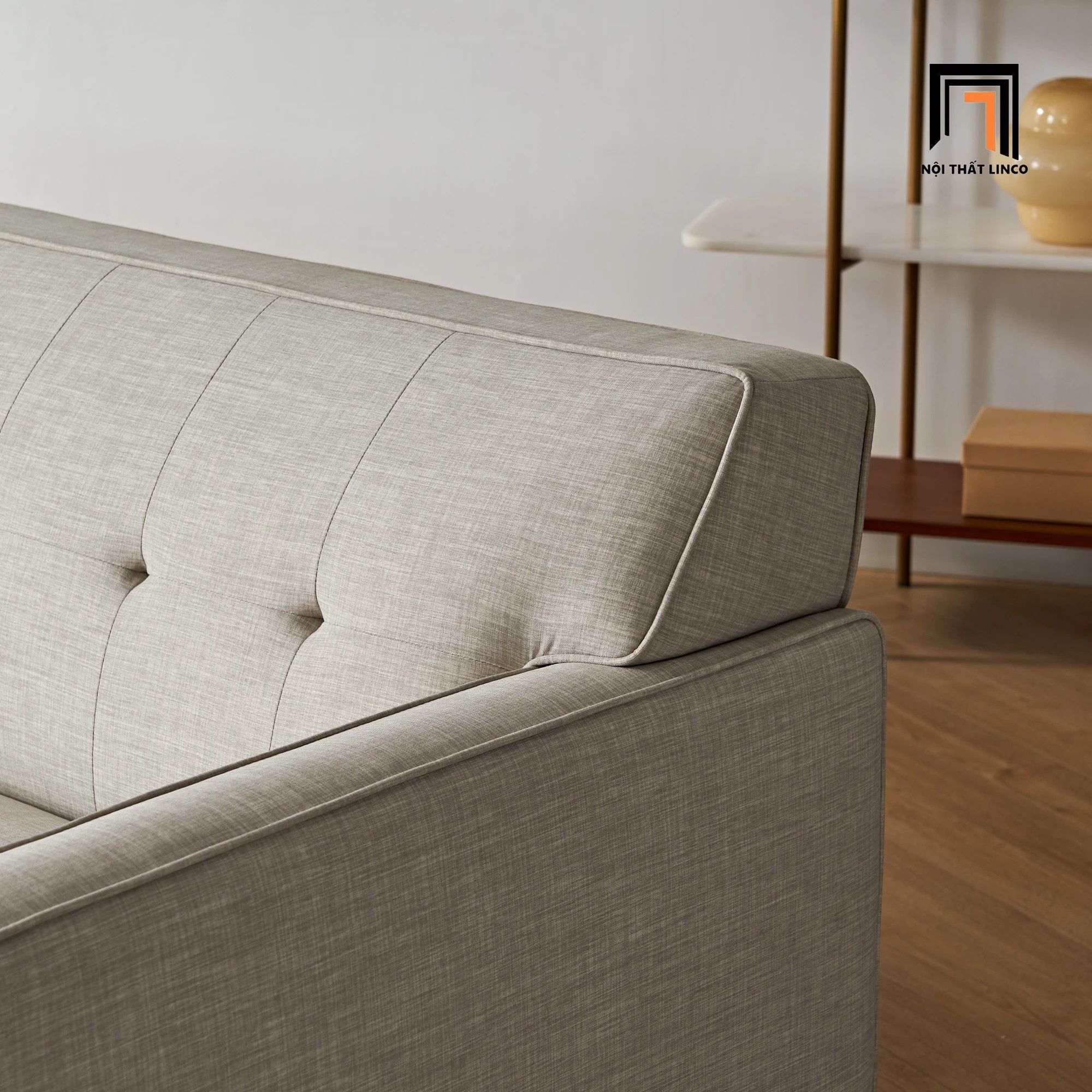 Ghế sofa băng màu xám trắng BT325 Elias dài 2m sang trọng