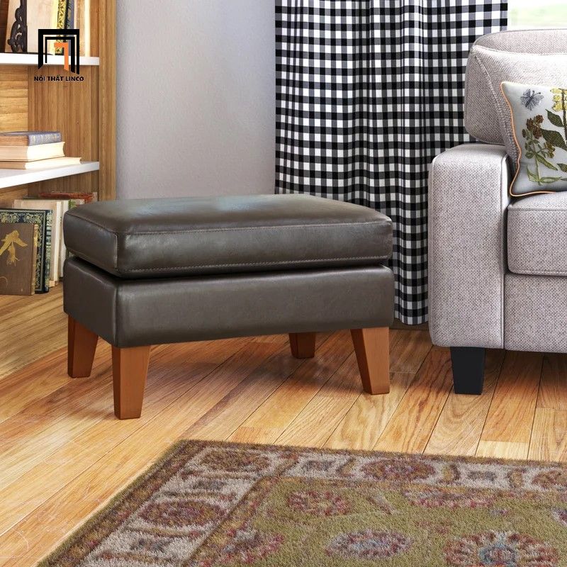Ghế sofa đơn bọc da công nghiệp DT63 Abarca màu đen