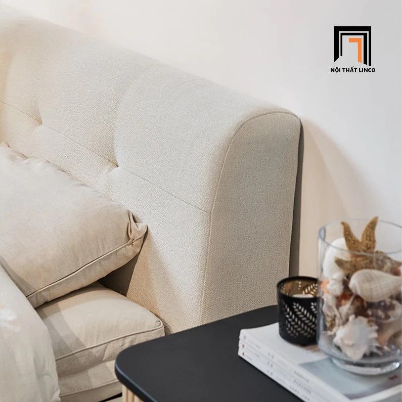 Giường ngủ bọc vải nỉ trắng kem GN50 Hewez giá rẻ