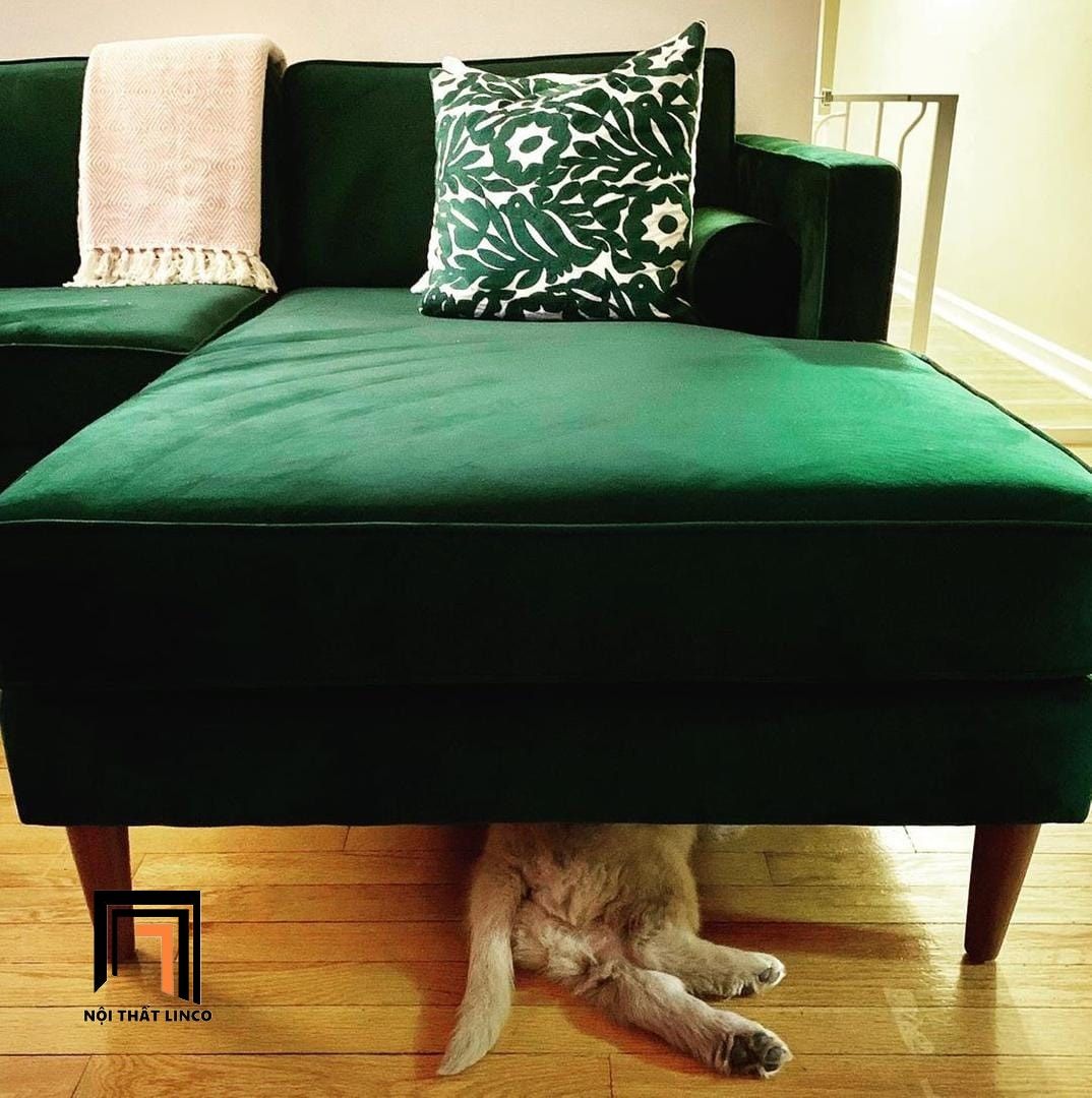 Bộ bàn ghế sofa góc L GT16 Samson 2m3 x 1m6 bọc vải sang trọng