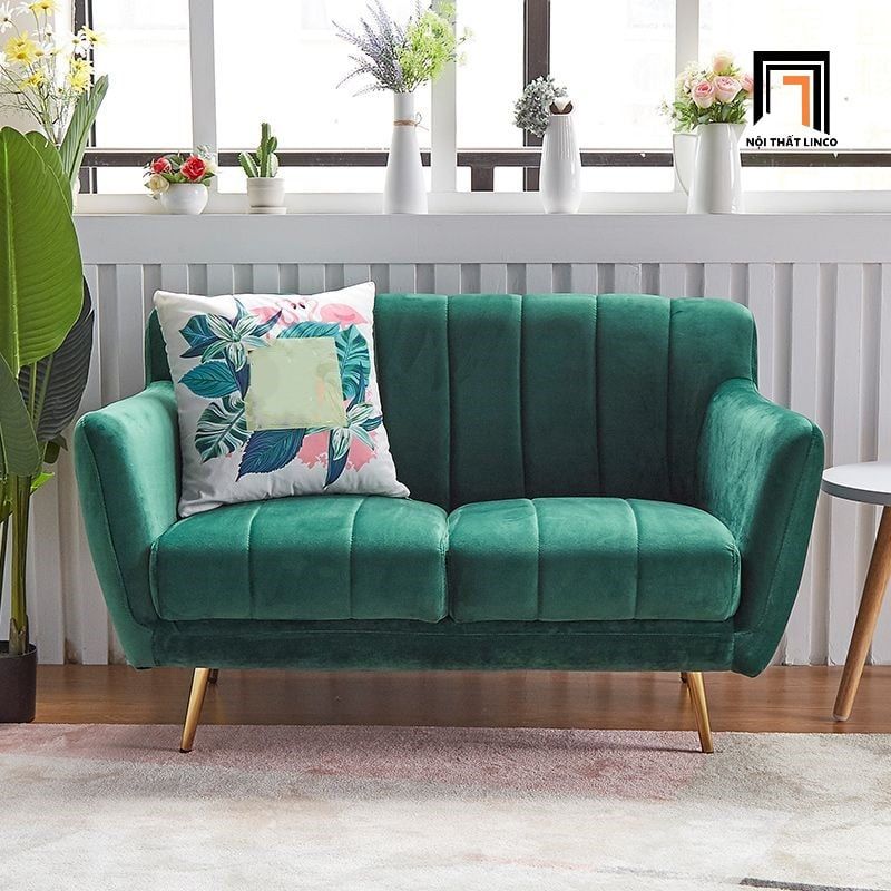 Bộ ghế sofa cho các shop tiệm KT100 Calmon giá rẻ vải nhung