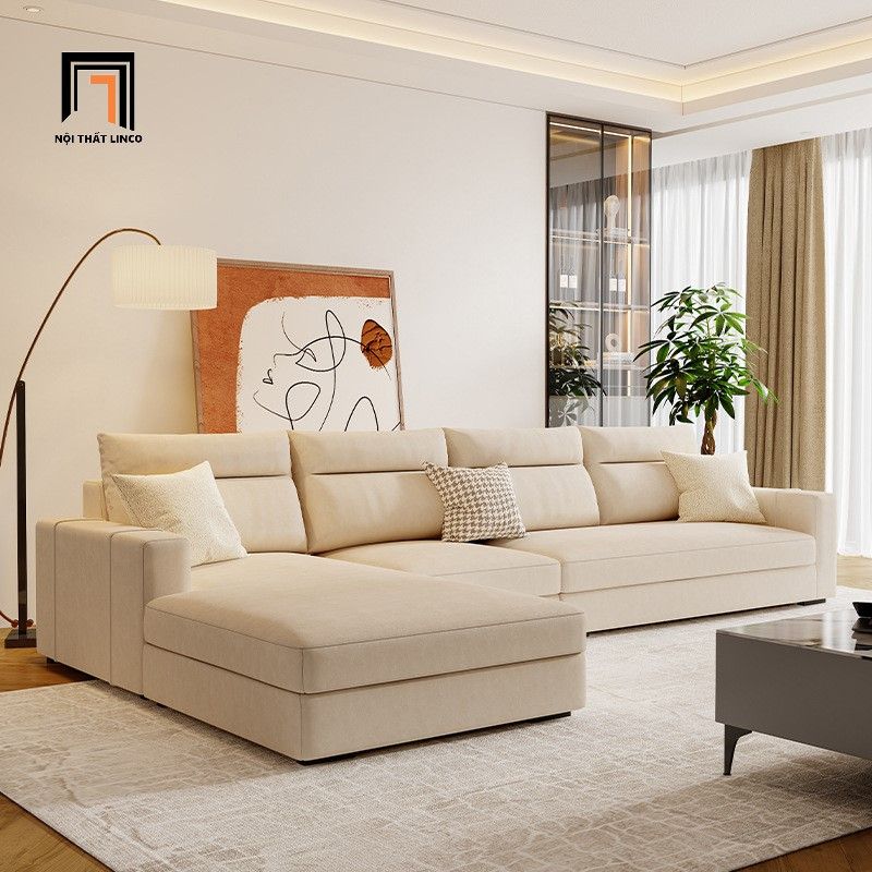 Bộ ghế sofa góc L da công nghiệp GT201 Qingge 3m x 1m6
