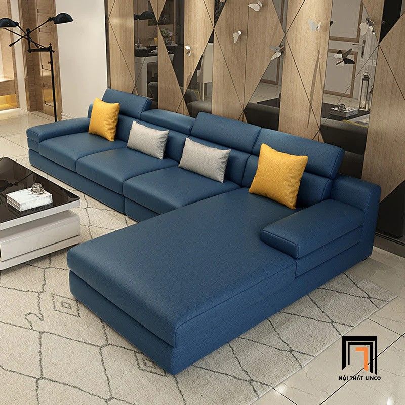 Bộ ghế sofa góc L lớn GT108 Garcia 3m2 x 1m8 vải nỉ