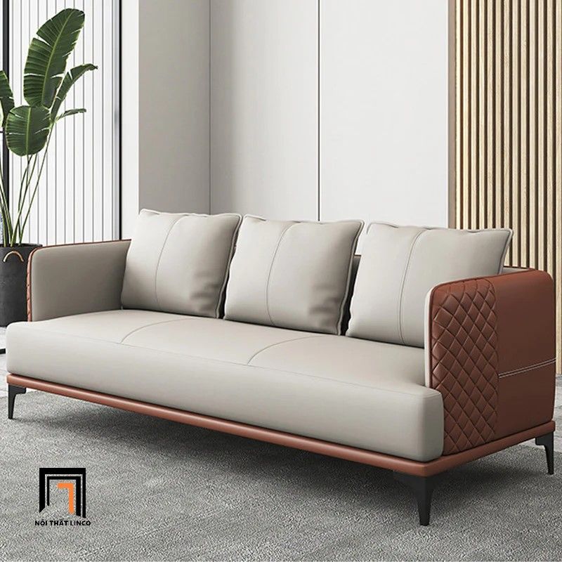 Ghế sofa băng da công nghiệp BT275 Chieti dài 2m cho căn hộ đẹp