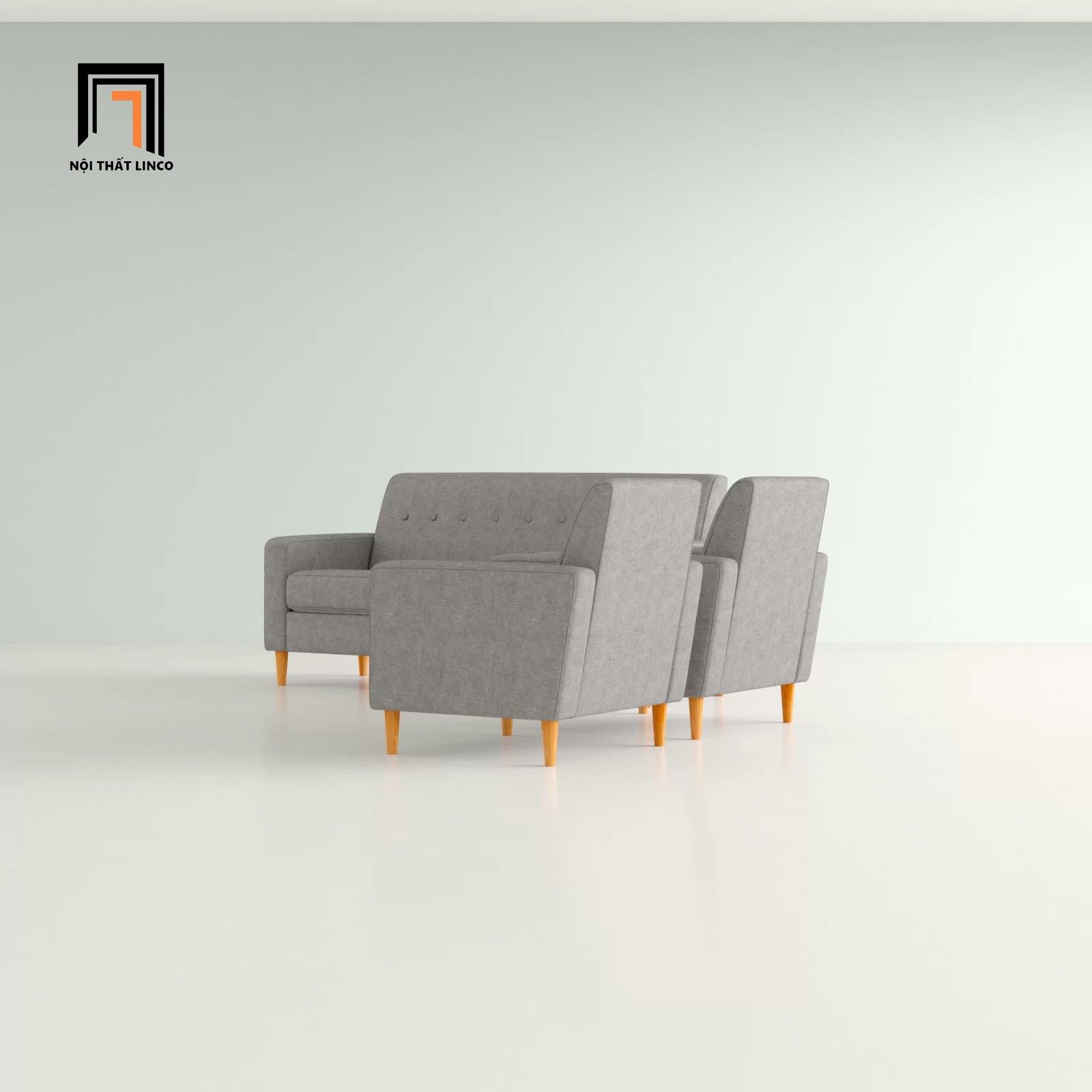 Bộ ghế sofa phòng khách nhỏ gọn KT120 Wachtel vải nỉ giá rẻ