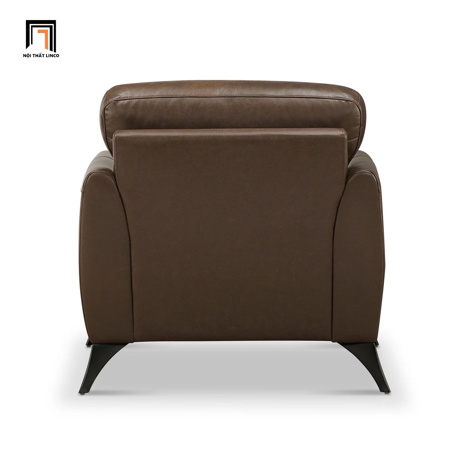 Ghế sofa đơn hiện đại DT48 Ahmara da công nghiệp màu nâu