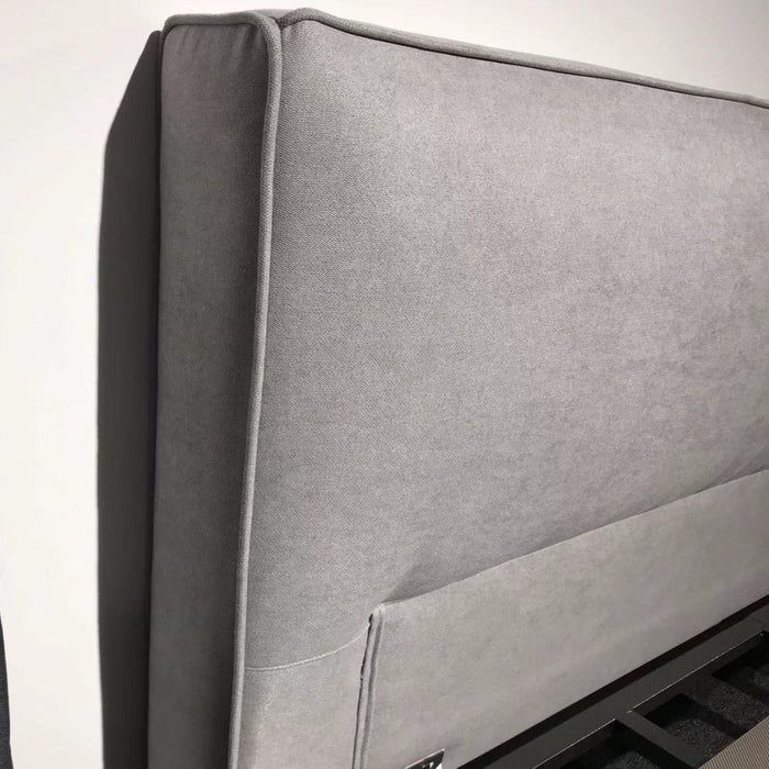 Giường ngủ hiện đại GN75 Rio 1m6 x 2m màu xám vải nhung
