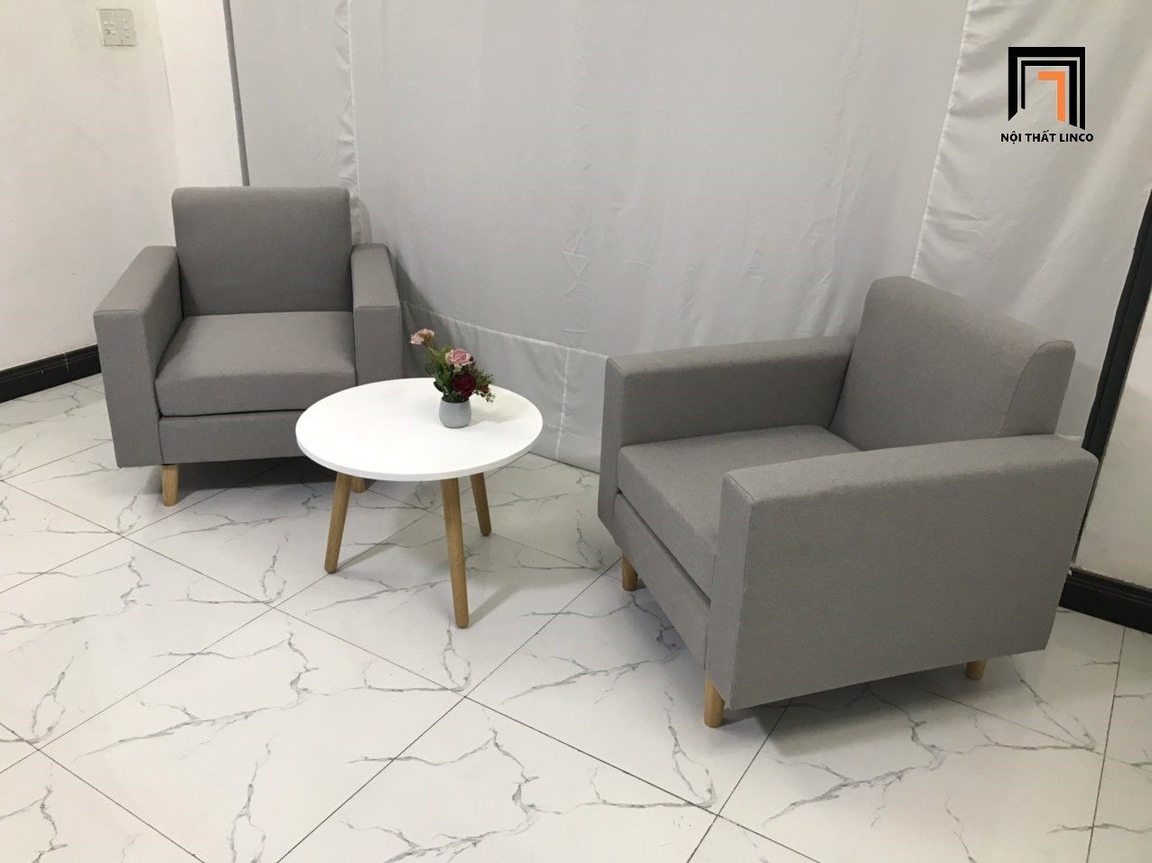 Ghế sofa đơn giá rẻ NS05 màu xám ghi trắng giá rẻ