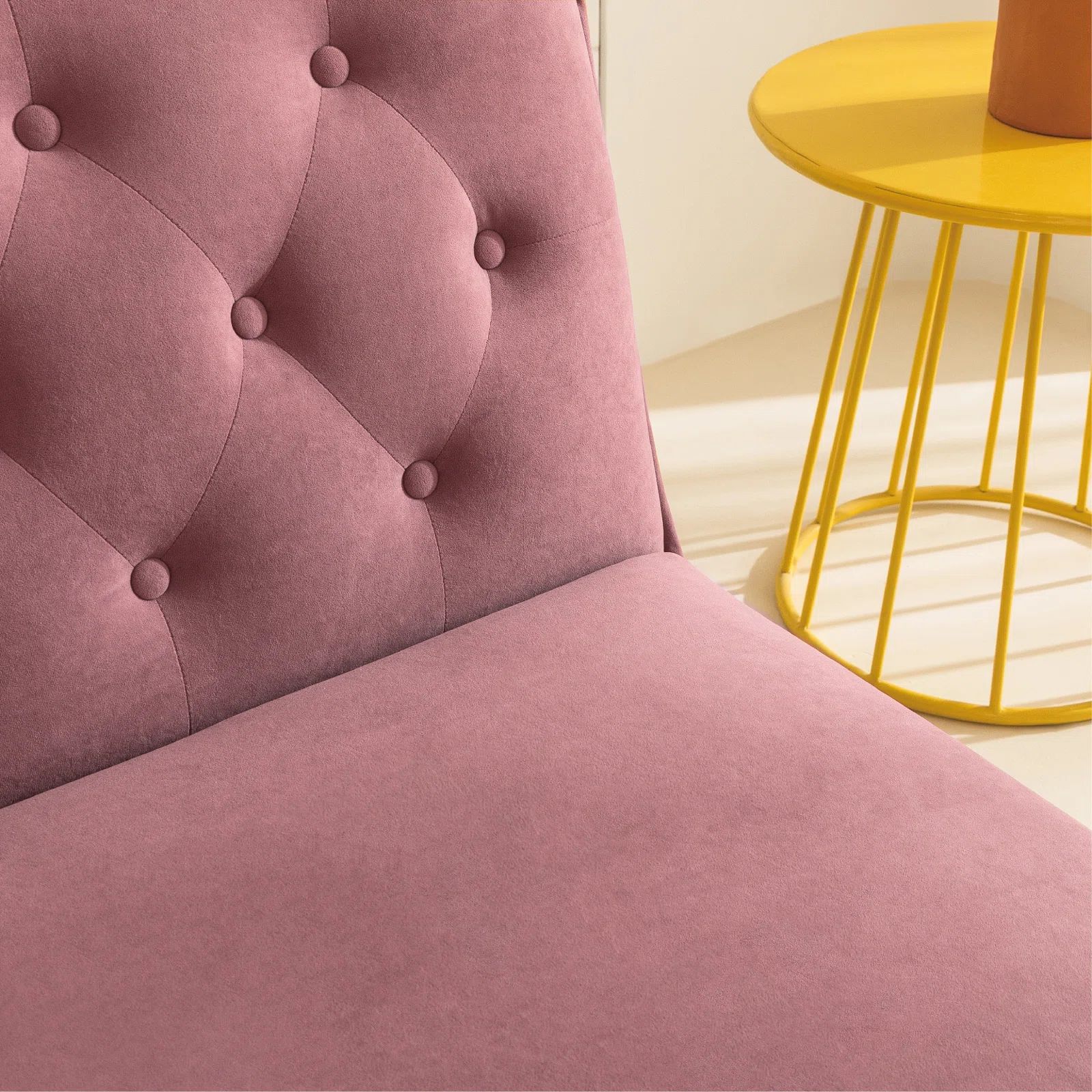 Ghế sofa sang trọng giật nút GB68 Jolee 1m8 màu hồng phấn