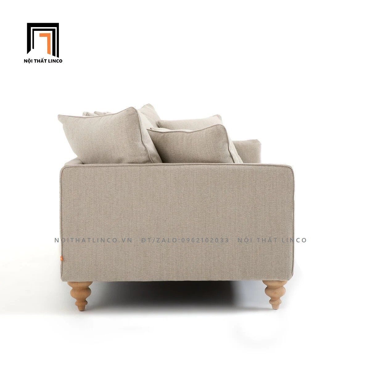 Ghế sofa băng thư giãn dài 2m BT93 Lazare màu xám trắng