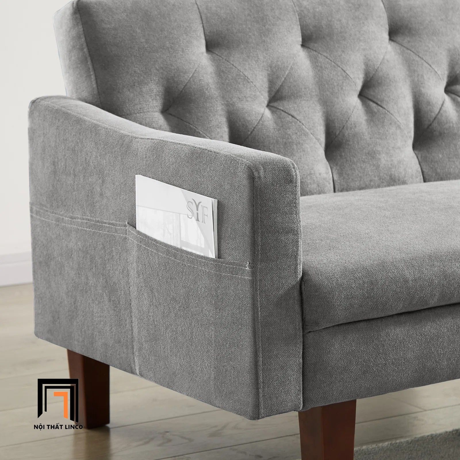 Ghế sofa băng giường nằm GB30 Malack vải nỉ dài 2m