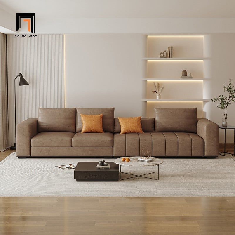 Sofa băng phòng khách sang trọng dài 3m BT318 Roxham da Pu