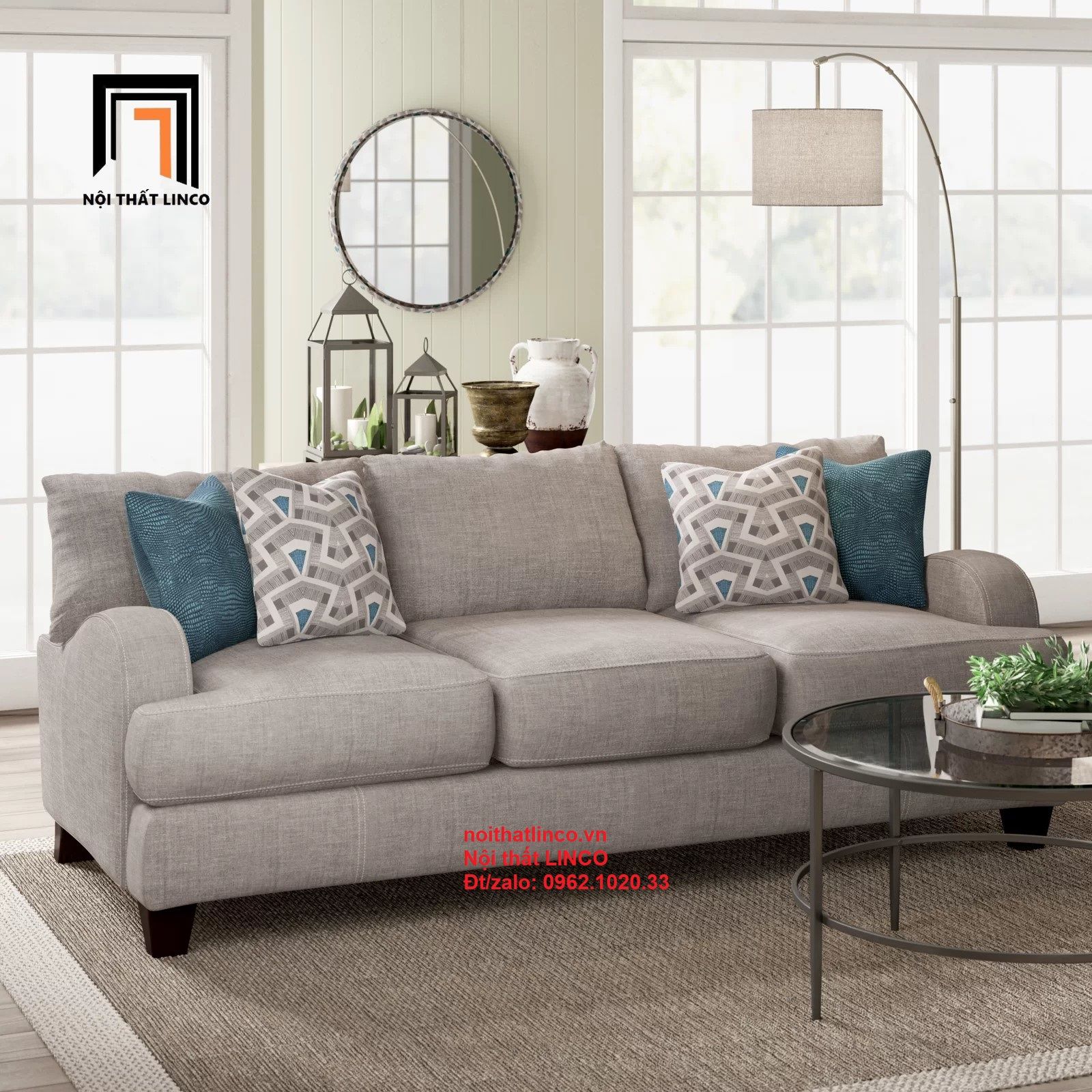 Ghế sofa băng 2m2 BT21 Somerville phong cách cổ điển châu Âu