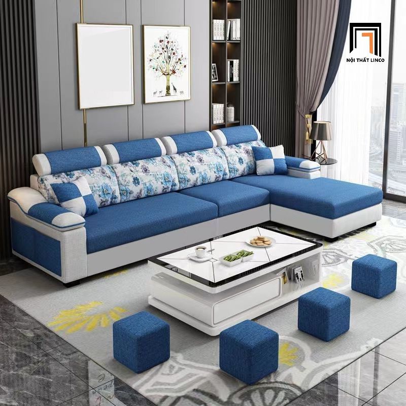 Bộ ghế sofa góc chữ L GT166 Beaver 3m x 1m6 phòng khách đẹp