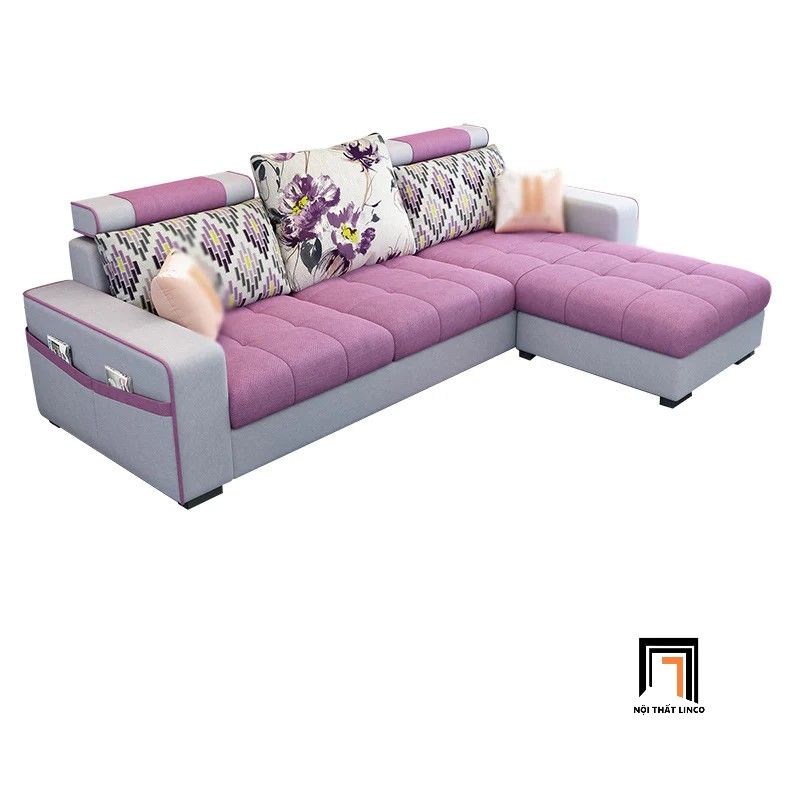 Bộ ghế sofa góc L phòng khách GT137 Hugo 2m4 x 1m6 xinh xắn