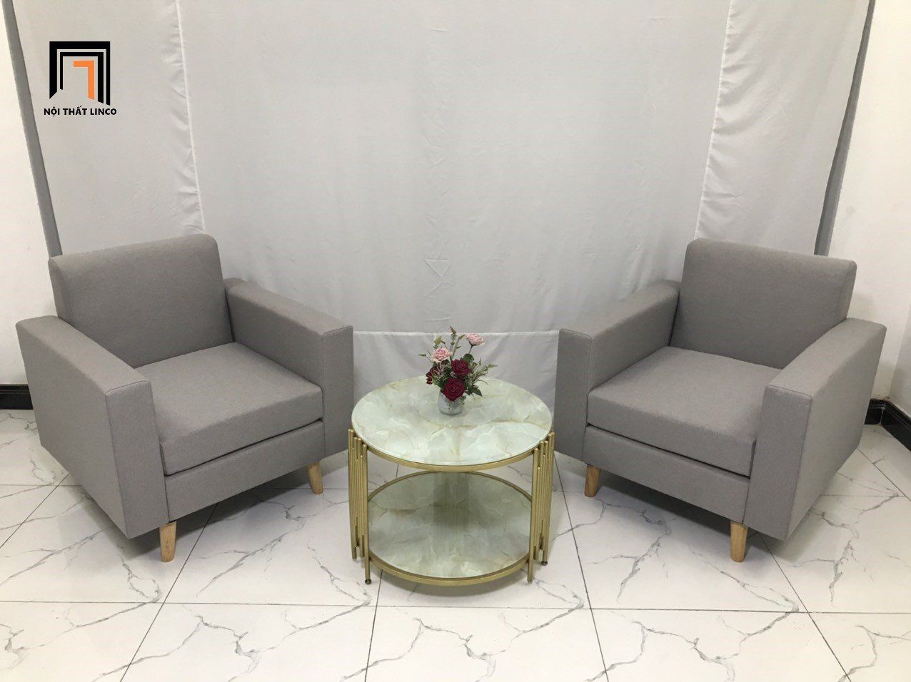 Ghế sofa đơn giá rẻ NS05 màu xám ghi trắng giá rẻ
