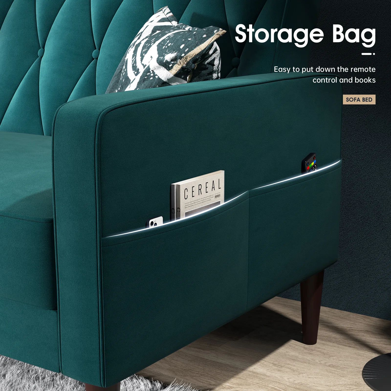 Ghế sofa thông minh bật giường nằm GB38 Honbay 1m9 vải nhung