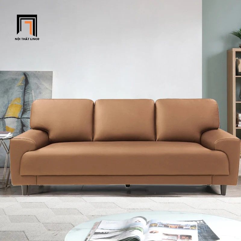 Ghế sofa băng da công nghiệp BT151 Tempo 2m05 màu đen