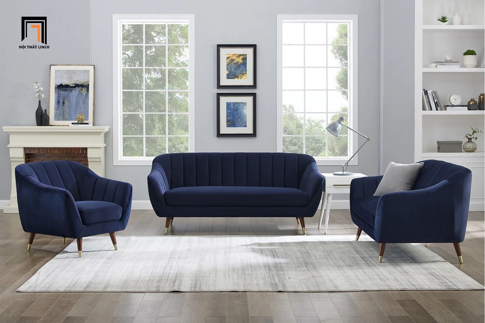 Ghế sofa băng vải nhung nỉ BT165 Fairground dài 1m9