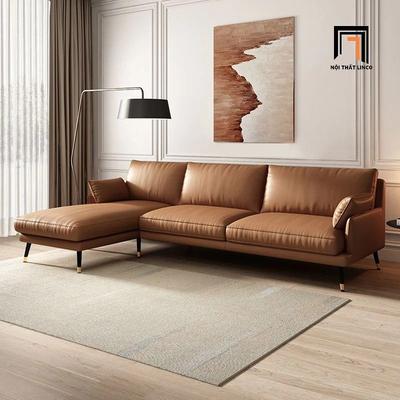 Ghế sofa văng da Pu BT249 Peoria dài 2m2 màu nâu cam