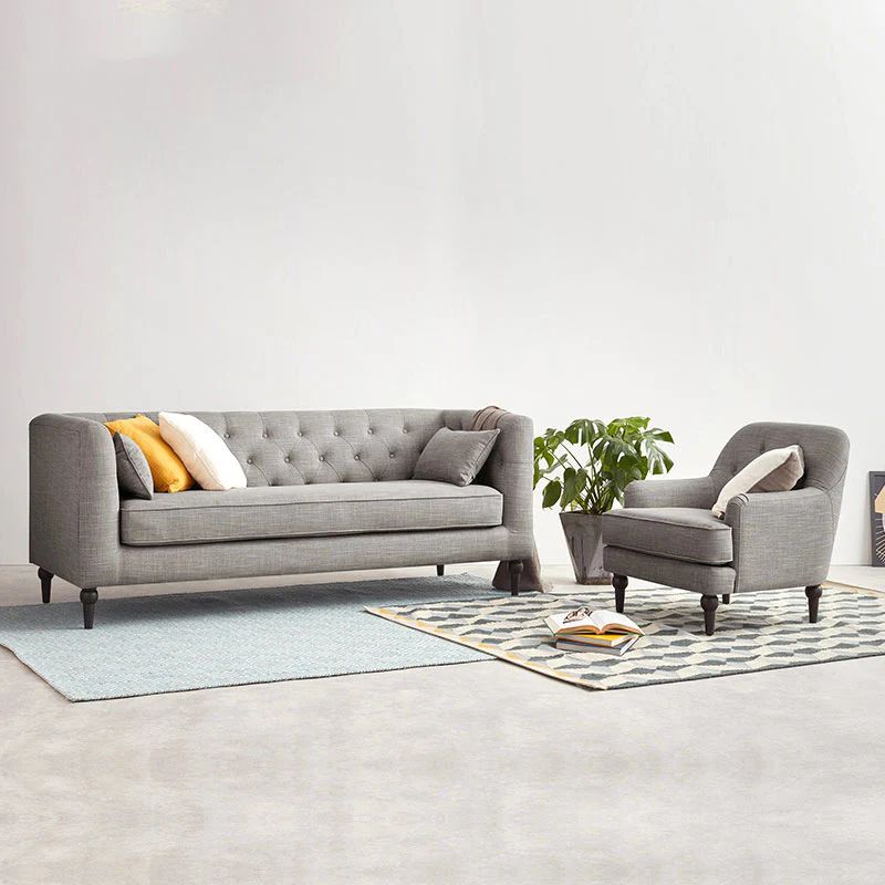 Bộ ghế sofa kiểu dáng Âu Mỹ KT95 Wright màu xám ghi