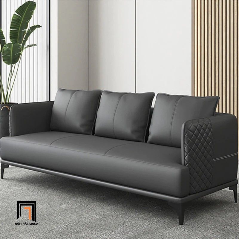 Ghế sofa băng da công nghiệp BT275 Chieti dài 2m cho căn hộ đẹp