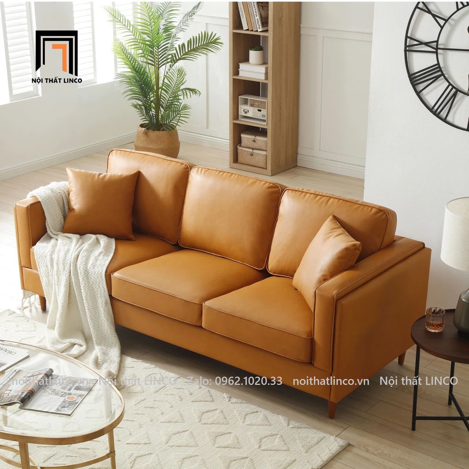 Ghế sofa văng da công nghiệp 2m BT37-Portola 3 chỗ ngồi