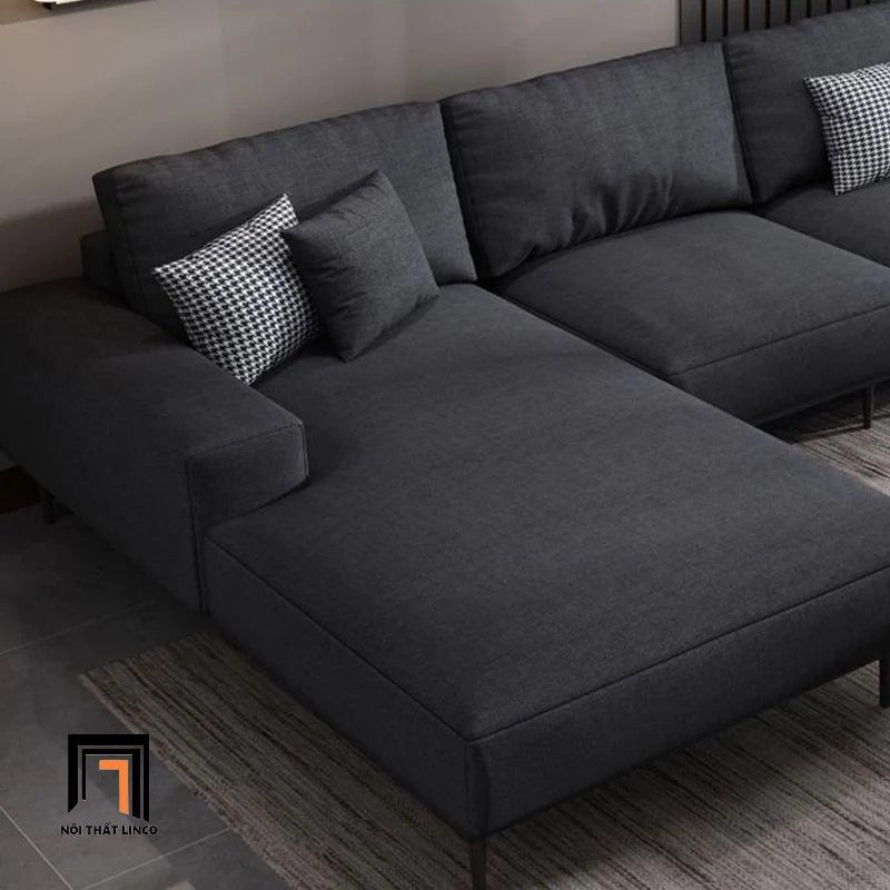 Bộ ghế sofa góc gia đình sang trọng 3m x 1m6 GT186 Pesca vải nỉ đẹp