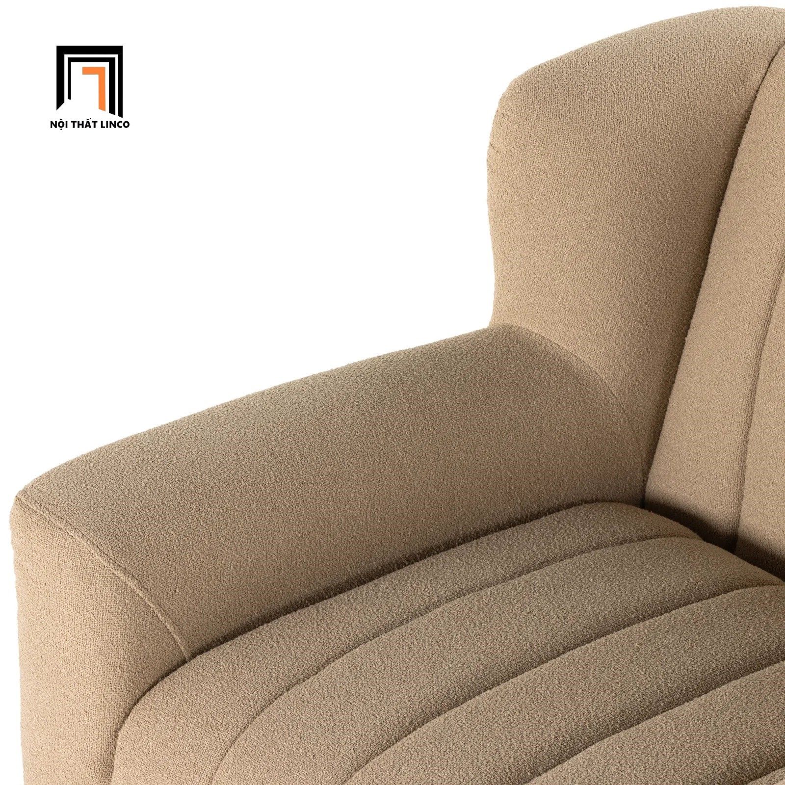 Ghế sofa đơn ngồi thư giãn DT36 Norwood vải nỉ kem