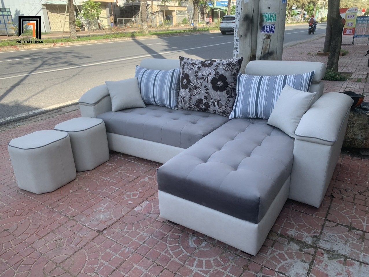 Bộ ghế sofa góc L sang trọng GT94 Roseman 2m4 x 1m6