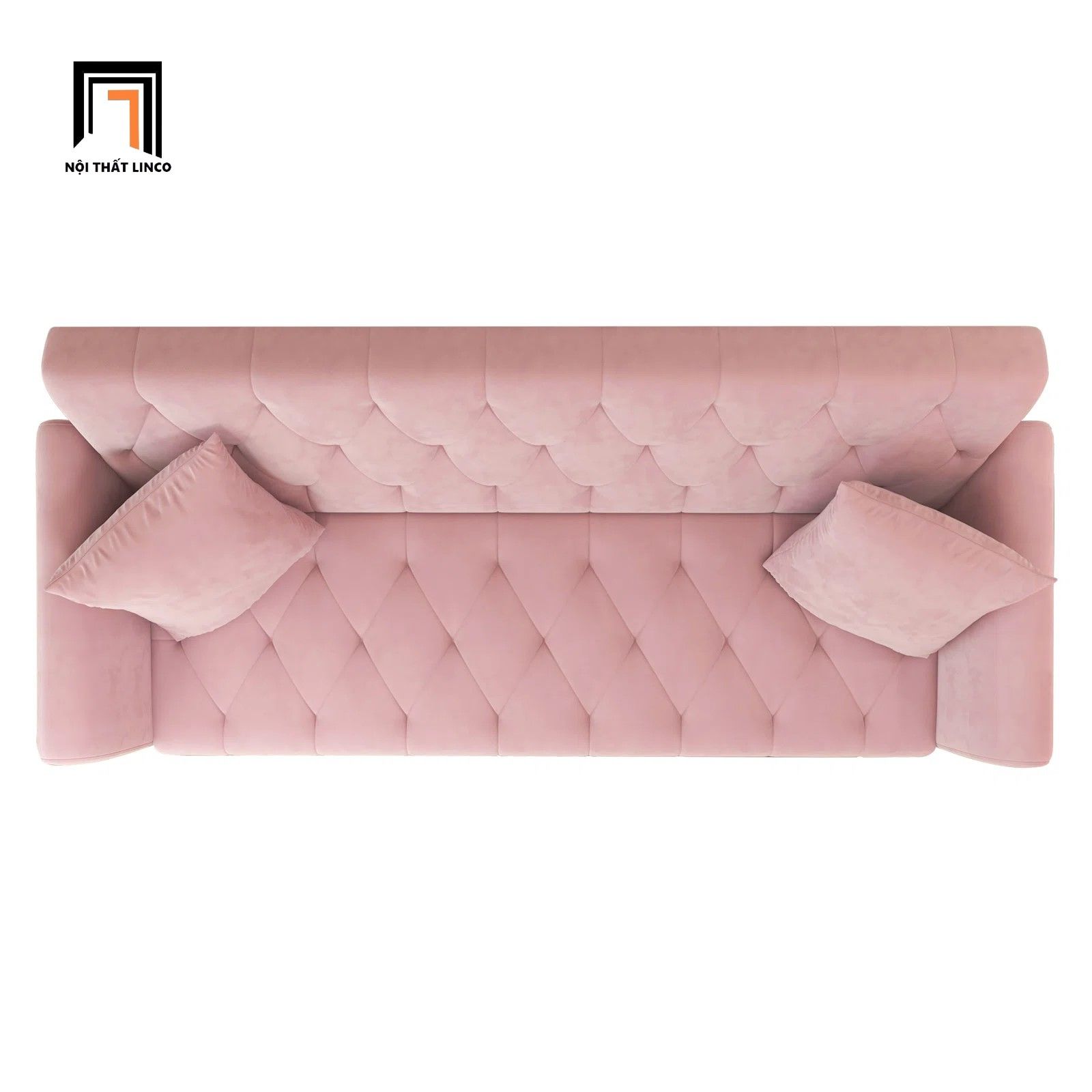 Ghế sofa giường gấp gọn GB82 Lindale dài 2m màu hồng cánh sen