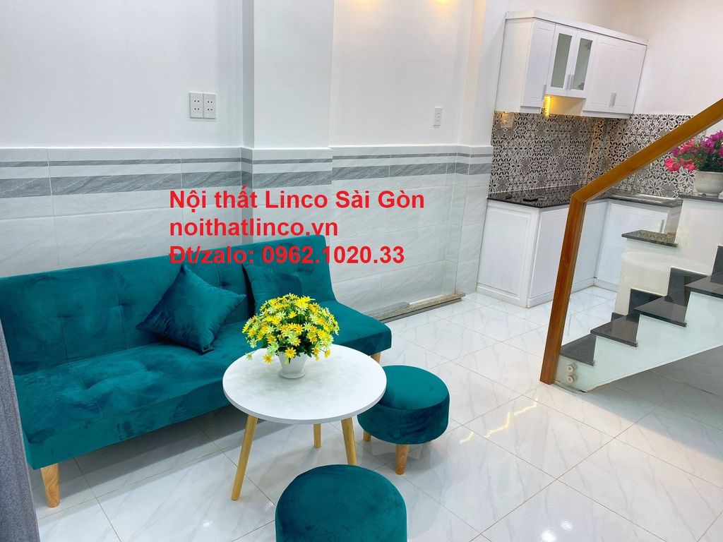 Bộ ghế sopha giường rẻ | salong bed màu xanh lá cây đậm đẹp | Nội Thất Linco Sài Gòn Tphcm