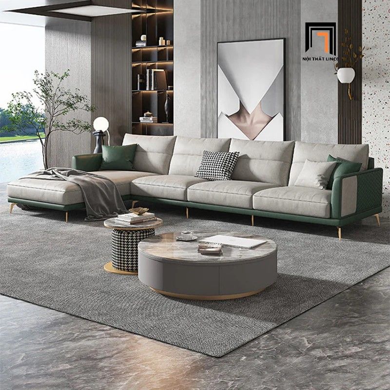 Bộ ghế sofa góc gia đình lớn GT219 Harondo 3m x 1m6 sang trọng