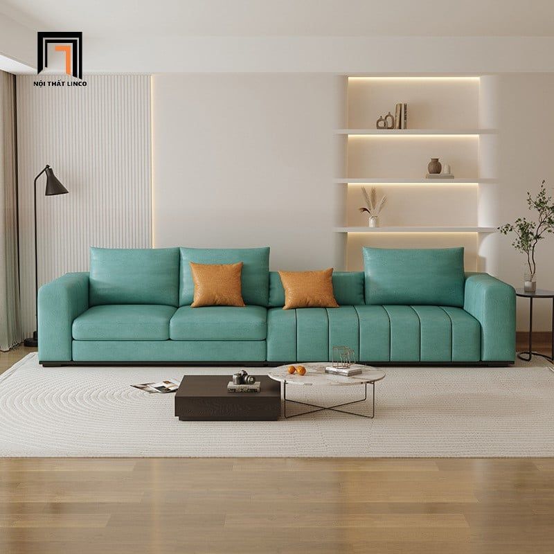 Sofa băng phòng khách sang trọng dài 3m BT318 Roxham da Pu