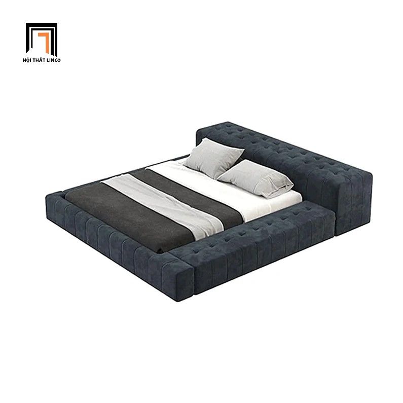 Giường ngủ bọc da giả GN59 Adeline cho phòng diện tích lớn