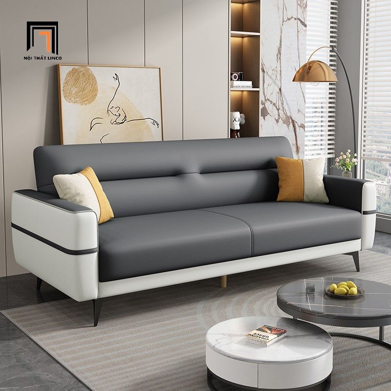 Ghế sofa giường nằm hiện đại 2m GB110 Uniao phối màu da đẹp