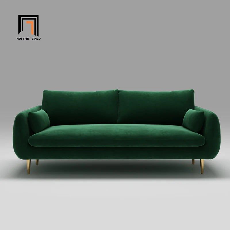 Ghế sofa văng cong vải nhung BT284 Marauta 1m9 nhỏ xinh