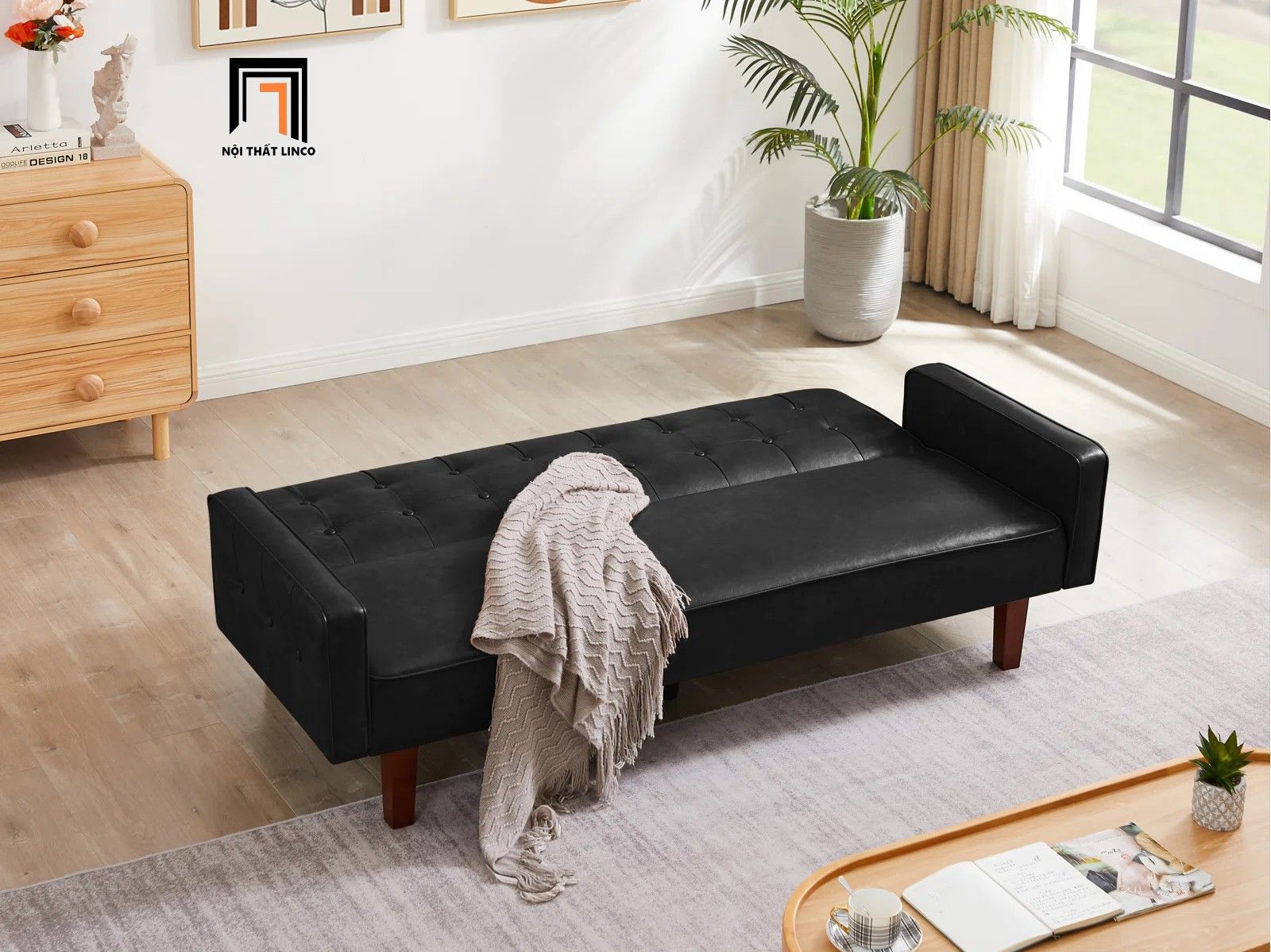 Ghế sofa giường thông minh GB21 Eloy dài 2m da giả