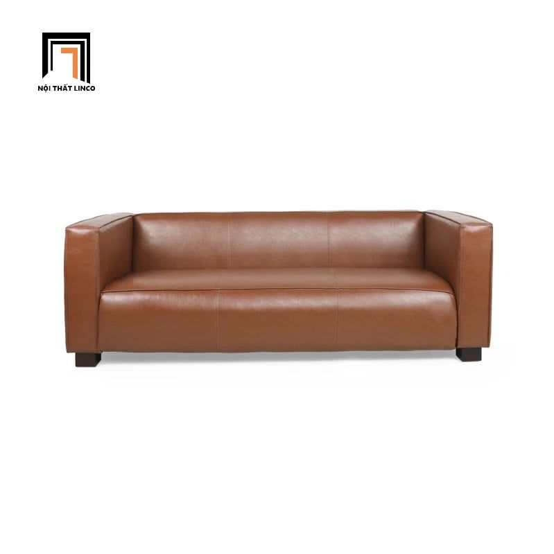 Set ghế sofa gia đình giá rẻ KT149 Goyette bọc da công nghiệp