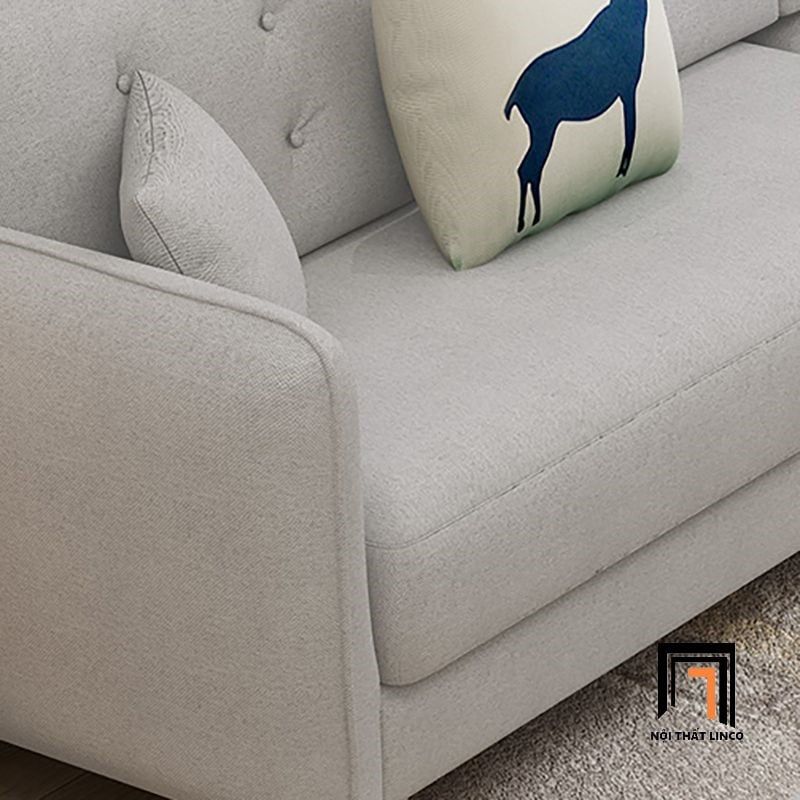 Bộ ghế sofa văn phòng nhỏ tiếp khách KT92 Hanna màu xám ghi trắng