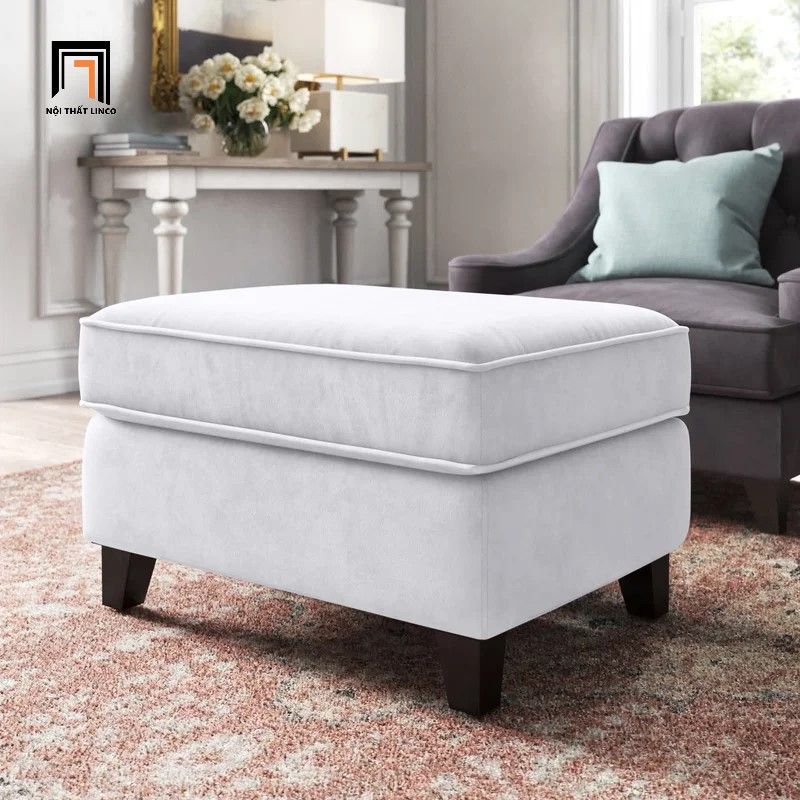 Ghế sofa đơn vải nhung DT43 Dolce màu xám lông chuột