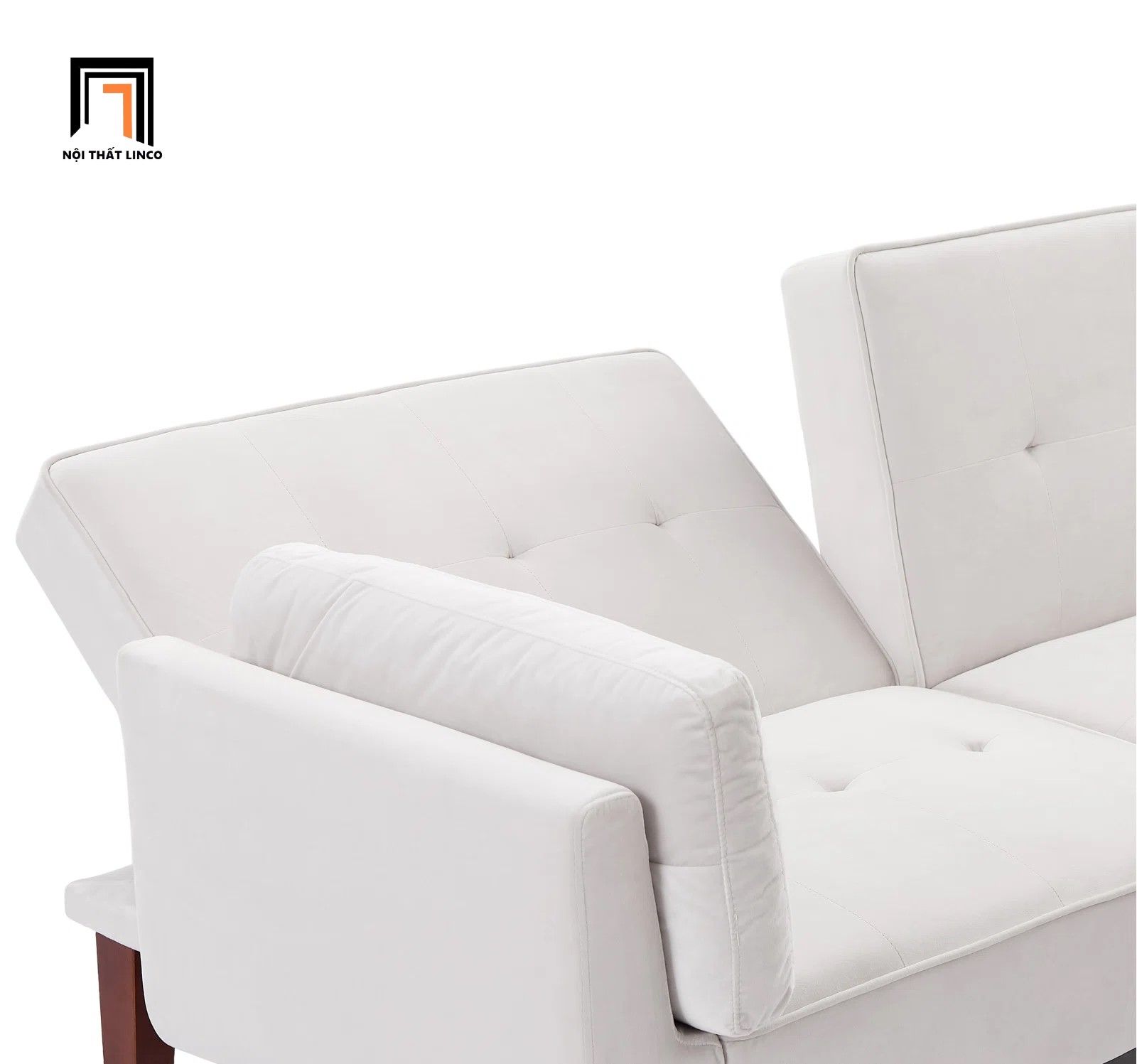 Bộ ghế sofa giường nằm GB53 Armisen dài 2m màu xám trắng