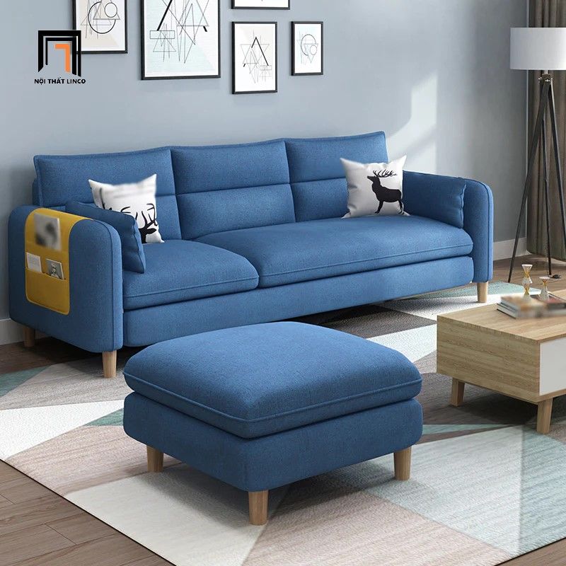 Bộ ghế sofa phòng khách BT197 Colton dài 2m1 màu xám giá rẻ